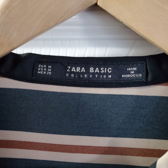 Zara Long Sleeves Striped Midi - Picture 3 of 4